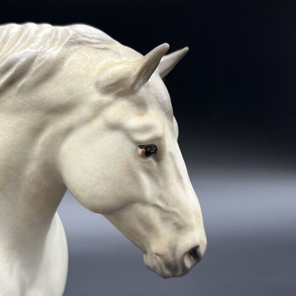 Hagen Renaker DW Percheron Draft Crusader Ceramic Horse Figurine Old Monrovia - Picture 13 of 15